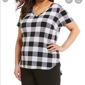Nygard Black and White Plaid T shirt